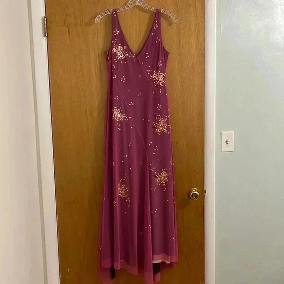 Sequined BCBGMaxAzria Maxi Dress - Picture 1 of 10